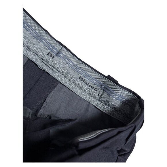 BLAUER Pleated Navy Blue Pocket Work Straight Fit Trousers Pants Mens 34x30 - Picture 6 of 6